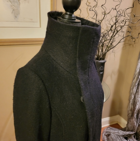 Bebe Wool Blend Faux Fur Collar Coat - Picture 6 of 15